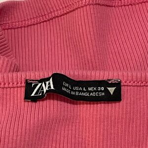 Zara pink cross cross tank size large